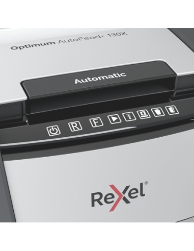 Rexel Optimum AutoFeed+ 130X distruggi documenti Triturazione incrociata 55 dB 22 cm Nero, Argento
