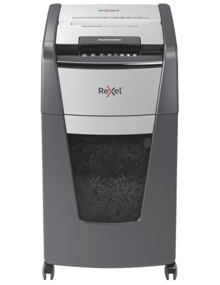 Rexel Optimum AutoFeed+ 225X distruggi documenti Triturazione incrociata 55 dB 23 cm Nero, Grigio