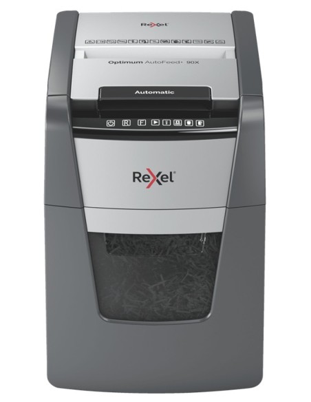 Rexel AutoFeed+ 90X distruggi documenti Triturazione incrociata 55 dB Nero, Grigio