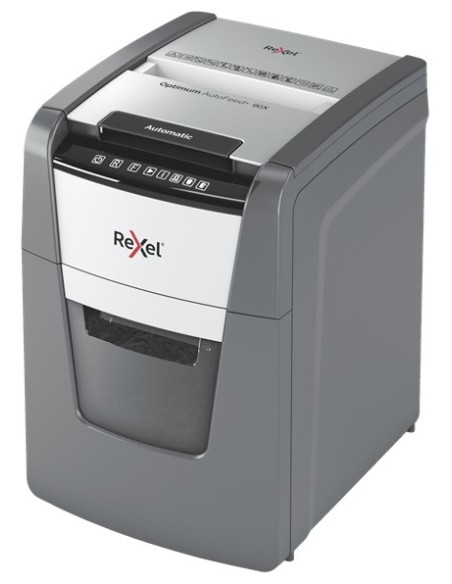 Rexel AutoFeed+ 90X distruggi documenti Triturazione incrociata 55 dB Nero, Grigio