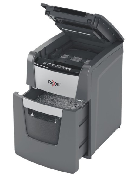 Rexel AutoFeed+ 90X distruggi documenti Triturazione incrociata 55 dB Nero, Grigio