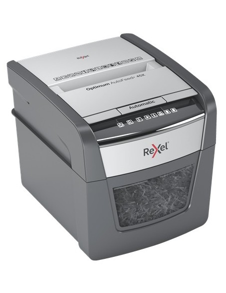 Rexel AutoFeed 45X distruggi documenti Triturazione incrociata 55 dB Nero, Argento