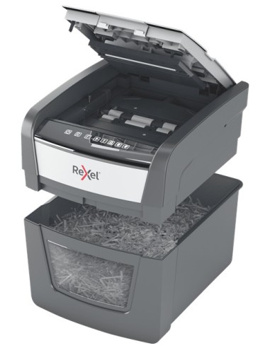 Rexel AutoFeed 45X distruggi documenti Triturazione incrociata 55 dB Nero, Argento