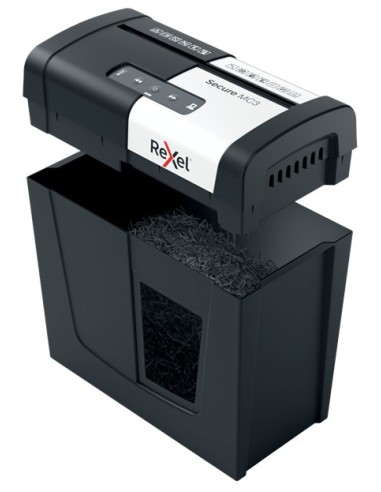 Rexel Secure MC3 distruggi documenti Triturazione incrociata 60 dB Nero, Argento