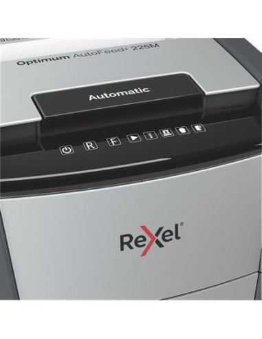 Rexel AutoFeed+ 225M distruggi documenti Taglio a frammenti 55 dB 23 cm Nero, Grigio