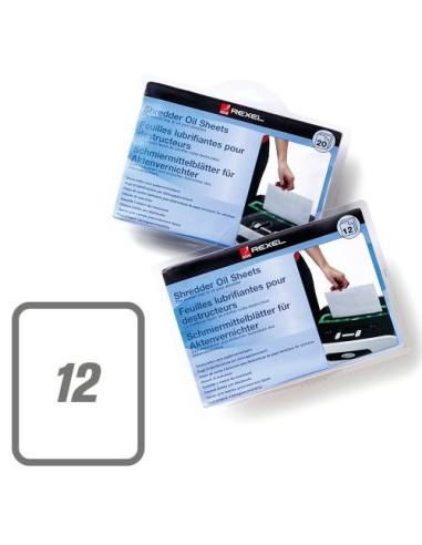 Rexel Fogli lubrificanti per distruggidocumenti (12)