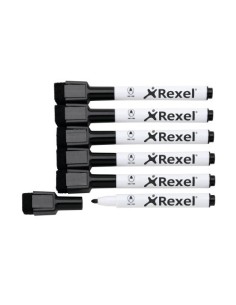 Rexel Pennarelli magnetici cancellabili a secco nero (6) 2