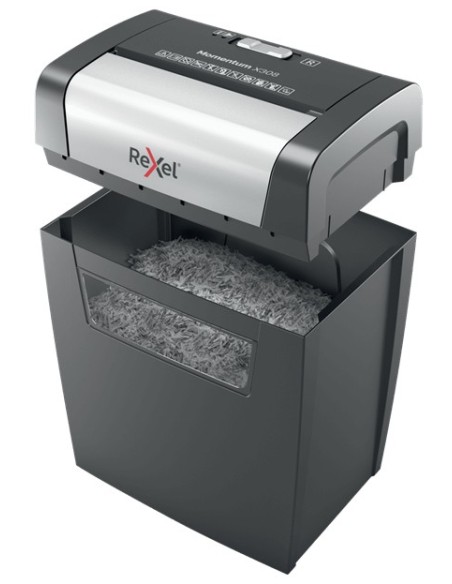 Rexel Momentum X308 distruggi documenti Taglio a particelle Nero, Grigio