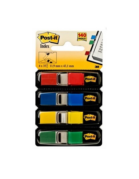 3M 7000144923 scheda per indice Blu, Verde, Rosso, Giallo 140 pz