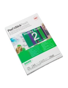 GBC Pouch plastificazione Peel`n Stick A4 2x75 mic opache (25) 2
