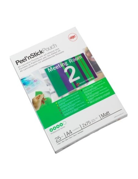 GBC Pouch plastificazione Peel`n Stick A4 2x75 mic opache (25)