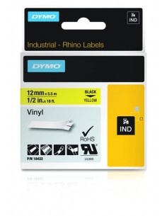 Dymo NASTR0 DA 12MMX5.5M VINILE NE GI D1 RHINOPRO 18432 0071701184320 MATERIALE DI CONSUMO