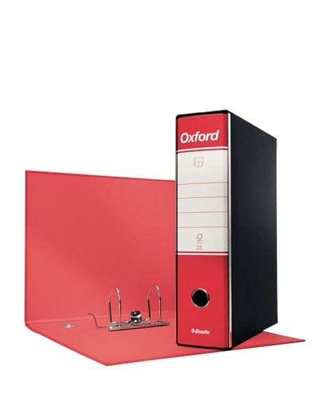 Esselte Registratore Oxford Protocollo Dorso 8 cm Rosso