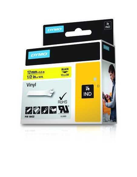 Dymo NASTR0 DA 12MMX5.5M VINILE NE GI D1 RHINOPRO 18432 0071701184320 MATERIALE DI CONSUMO