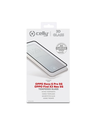Celly 3D glass Pellicola proteggischermo trasparente Oppo 1 pz