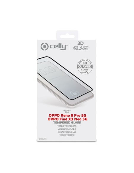 Celly 3D glass Pellicola proteggischermo trasparente Oppo 1 pz