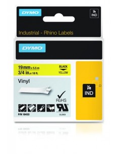Dymo NASTRO DA 19MMX5.5M VINILE NE GI D1 RHINOPRO 18433 0071701184337 MATERIALE DI CONSUMO