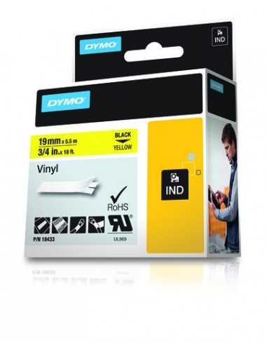 Dymo NASTRO DA 19MMX5.5M VINILE NE GI D1 RHINOPRO 18433 0071701184337 MATERIALE DI CONSUMO