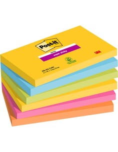 3M 7100242804 pouch autoadesiva Rettangolo Blu, Verde, Arancione, Rosa, Giallo 90 fogli Autoadesivo