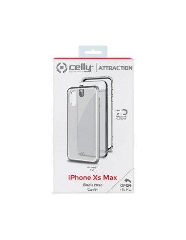 Celly Attraction custodia per cellulare 16,5 cm (6.5") Cover Nero, Argento