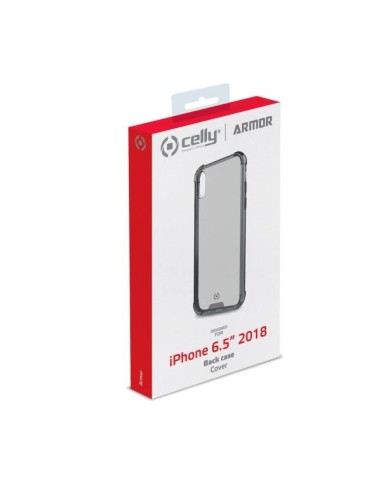 Celly Armor custodia per cellulare 16,5 cm (6.5") Cover Nero, Trasparente