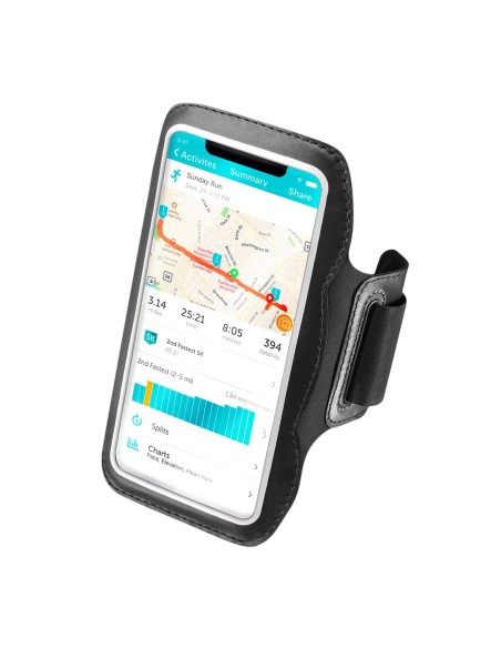Celly ARMBSPORTBK custodia per cellulare 17,5 cm (6.9") Fascia da braccio Nero, Trasparente