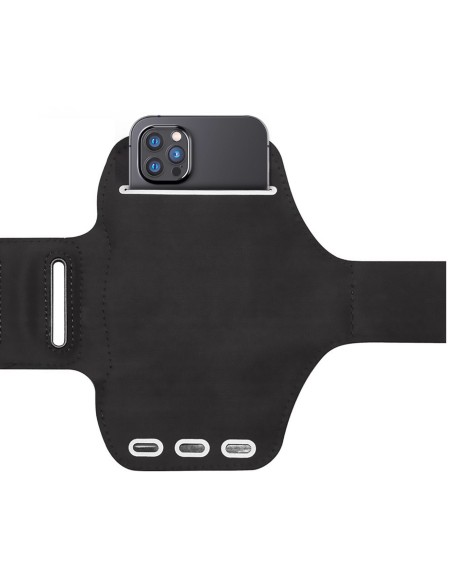 Celly ARMBSPORTBK custodia per cellulare 17,5 cm (6.9") Fascia da braccio Nero, Trasparente