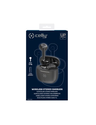 Celly BUZ2 Auricolare True Wireless Stereo (TWS) In-ear Musica e Chiamate USB tipo-C Bluetooth Nero