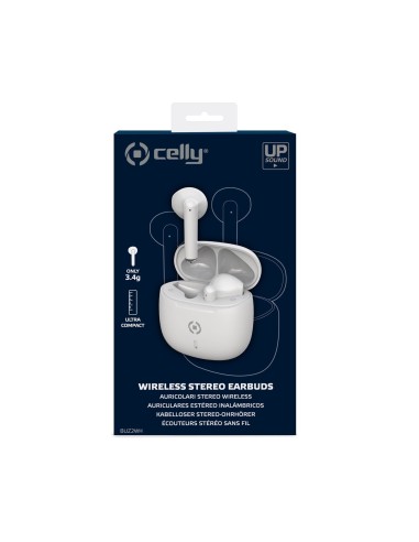 Celly BUZ2 Auricolare True Wireless Stereo (TWS) In-ear Musica e Chiamate USB tipo-C Bluetooth Bianco