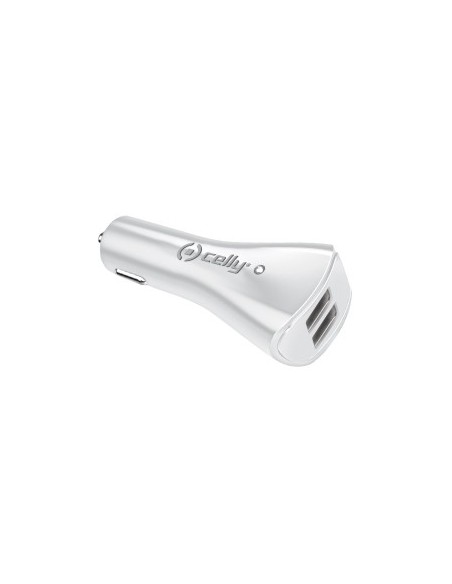 Celly CCUSB22W Caricabatterie per dispositivi mobili Universale Bianco Accendisigari Auto
