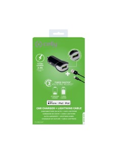 Celly CCUSBLIGHT Caricabatterie per dispositivi mobili Universale Nero Accendisigari Auto 2