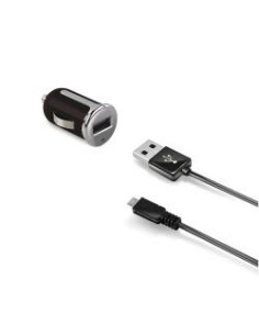 Celly CCUSBMICRO Caricabatterie per dispositivi mobili Smartphone, Tablet Nero, Argento Accendisigari Auto