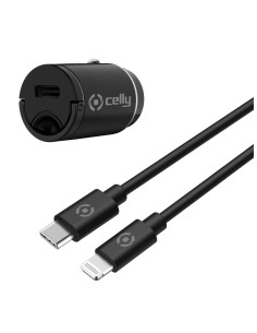 Celly CCMINILIGHT Caricabatterie per dispositivi mobili Smartphone Nero Accendisigari Auto