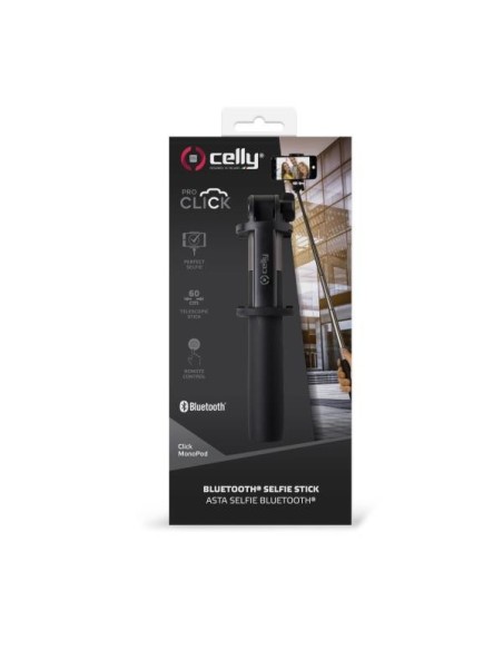 Celly Click Monopod bastone per selfie Smartphone Nero