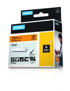 Dymo NASTRO DA 12MMX5.5M VINILE NE ARA D1 RHINOPRO 18435 0071701184351 MATERIALE DI CONSUMO 2