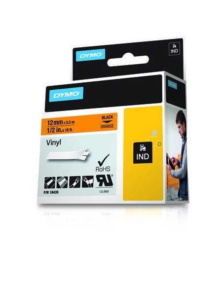 Dymo NASTRO DA 12MMX5.5M VINILE NE ARA D1 RHINOPRO 18435 0071701184351 MATERIALE DI CONSUMO