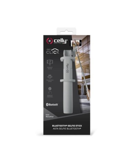 Celly Click Monopod bastone per selfie Smartphone Bianco