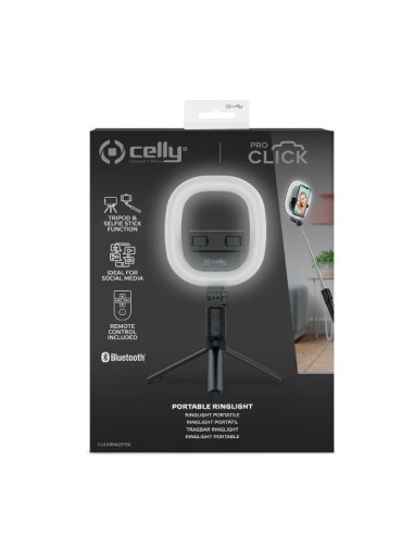 Celly CLICKRINGBTBK anello di illuminazione LED