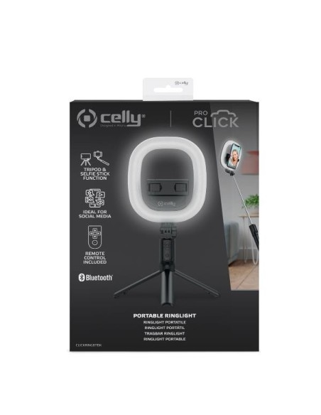 Celly CLICKRINGBTBK anello di illuminazione LED