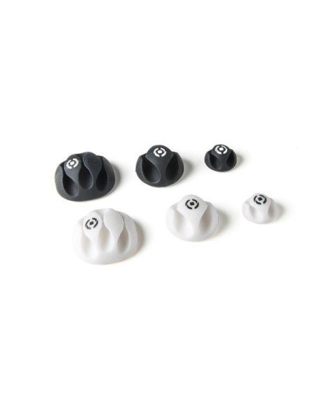 Celly CLIPPY01 organizer per cavi Scrivania Clip per cavo Nero, Bianco 6 pz