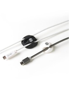 Celly CLIPPY01 organizer per cavi Scrivania Clip per cavo Nero, Bianco 6 pz 2
