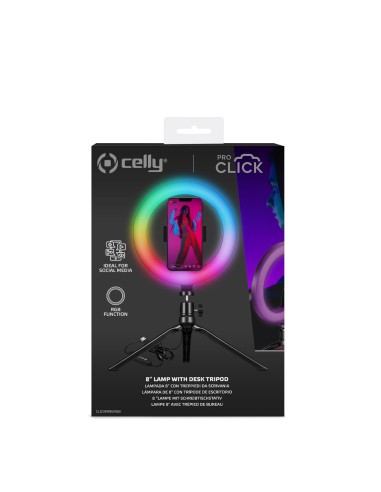 Celly CLICKRINGRGBBK luce di pannello a LED Rotondo