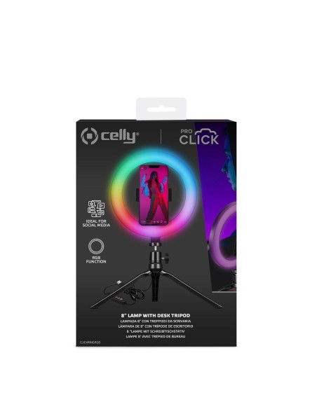 Celly CLICKRINGRGBBK luce di pannello a LED Rotondo