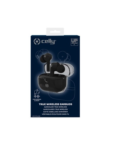 Celly CLEAR Cuffie True Wireless Stereo (TWS) In-ear Musica e Chiamate USB tipo-C Bluetooth Nero