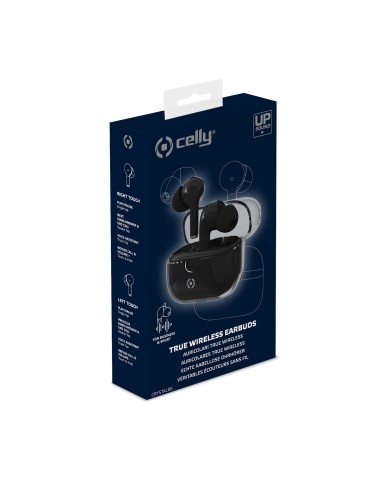 Celly CLEAR Cuffie True Wireless Stereo (TWS) In-ear Musica e Chiamate USB tipo-C Bluetooth Nero