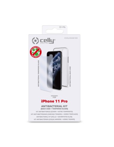 Celly COVGLASSAB1000 custodia per cellulare Custodia a sacchetto Trasparente