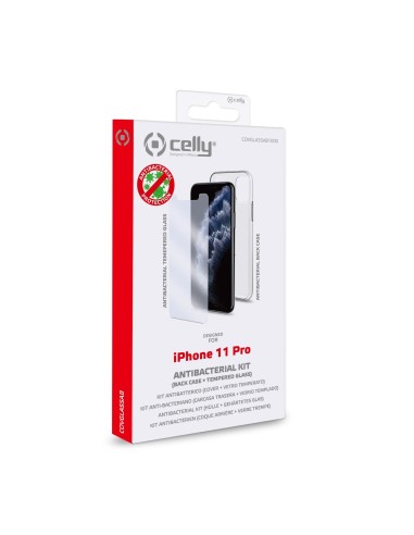 Celly COVGLASSAB1000 custodia per cellulare Custodia a sacchetto Trasparente