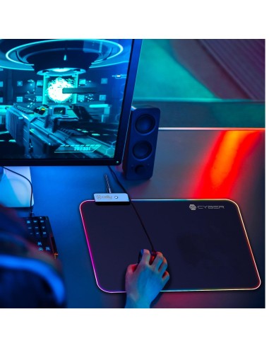 Celly CyberPad Tappetino per mouse per gioco da computer Nero