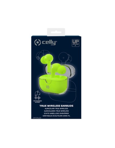 Celly CLEAR Cuffie True Wireless Stereo (TWS) In-ear Musica e Chiamate USB tipo-C Bluetooth Verde