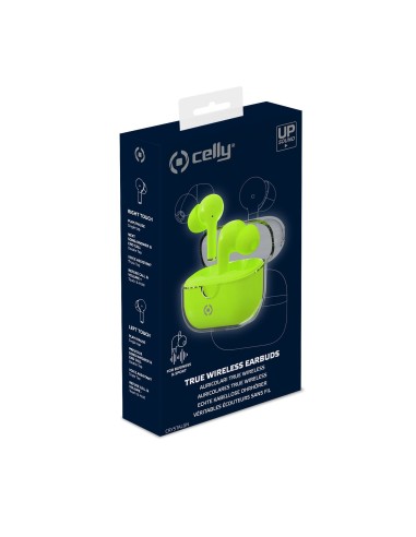 Celly CLEAR Cuffie True Wireless Stereo (TWS) In-ear Musica e Chiamate USB tipo-C Bluetooth Verde